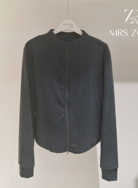 MRS ZORA佐拉新款德绒小衫收腰双拉链内搭显瘦春秋54CXS1504