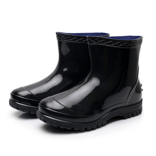 雨鞋 厨师厨房水鞋 防水低帮成人胶鞋 防滑时尚 短筒男低帮雨靴 春夏季