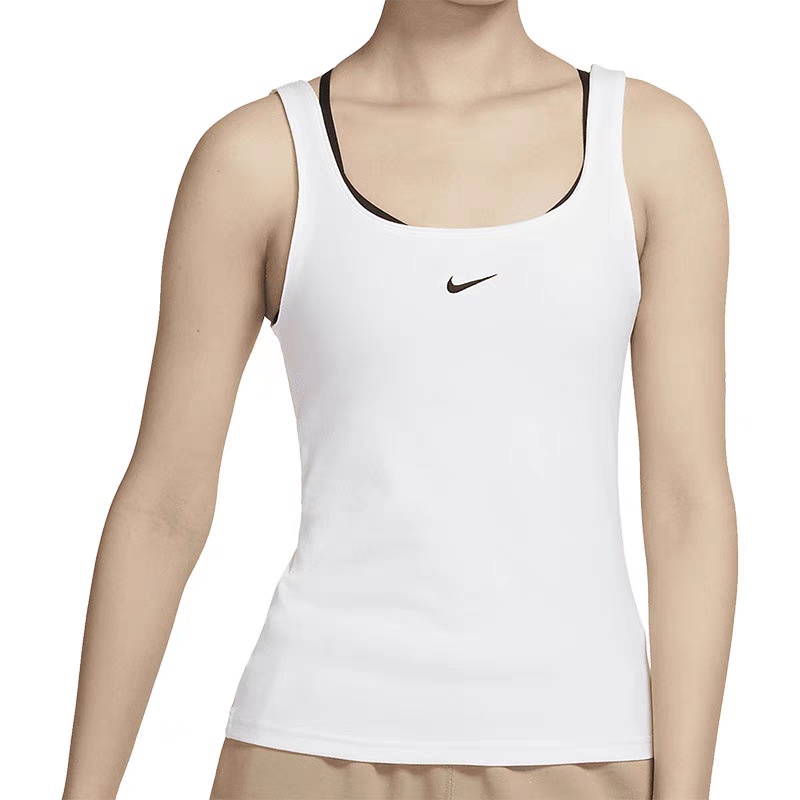 Nike/耐克女吊带背心耐克紧身叠搭刺绣亲肤柔软舒适DH1346 FB8280