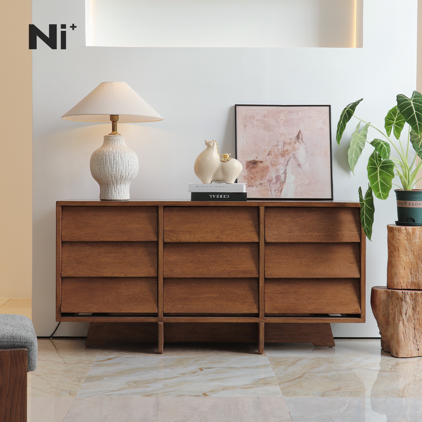 【2025新款】中古风实木九斗柜