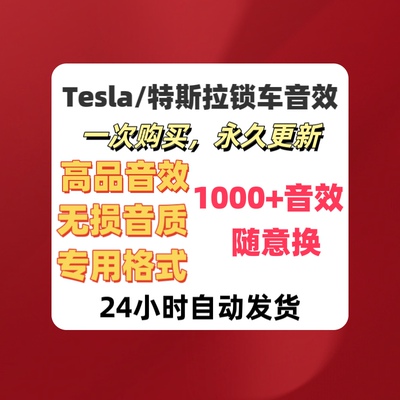 Tesla/特斯拉锁车音效特惠高品质