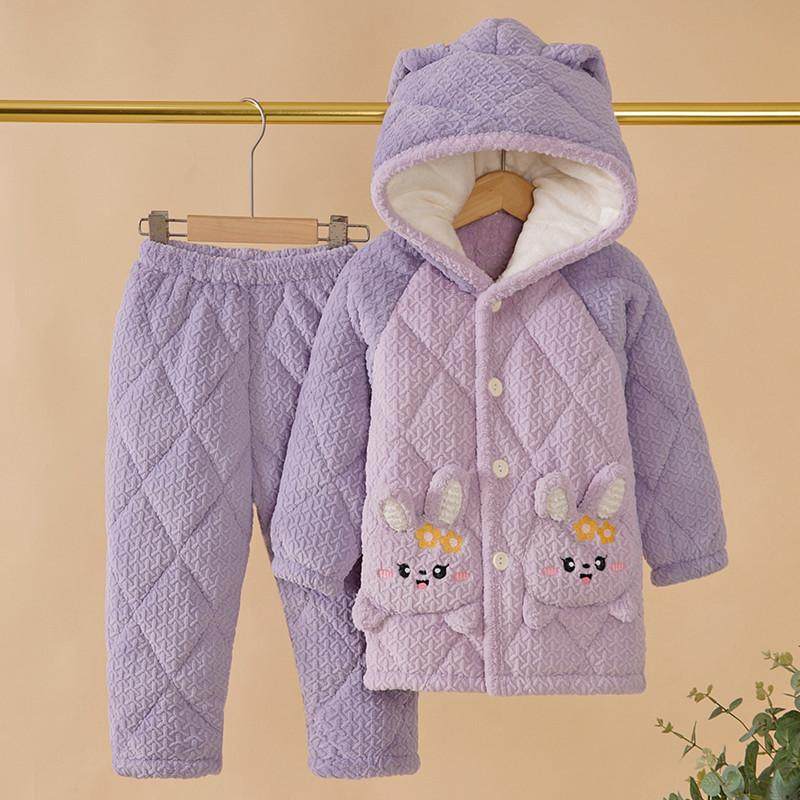 女童法兰绒女孩套装睡衣加厚夹棉宝宝三层家居服保暖儿童冬季,童装/婴儿装/亲子装,家居服套装,淘宝优惠券,粉丝福利购,淘宝优惠卷