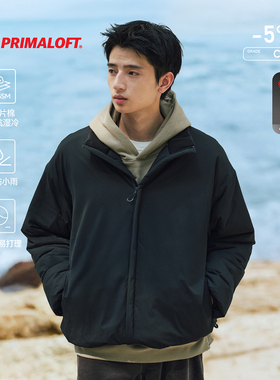 RESTICK「暖屿」133G黑标P棉立领棉服外套冬季加厚夹克棉衣短款男