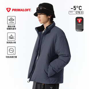 RESTICK「暖屿」133G黑标P棉立领棉服外套冬季加厚夹克棉衣短款男