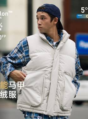 RESTICK 650FP秋冬加厚cityboy机能羽绒马甲男潮日系户外保暖背心