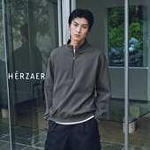 RESTICK 日本帝人SOLOTEX威化华夫格立领半拉链卫衣 吸湿速干抗皱