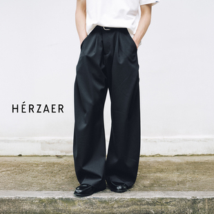 休闲通勤长裤 RESTICK 澳洲进口美利奴精纺羊毛可机洗双褶弯刀西裤