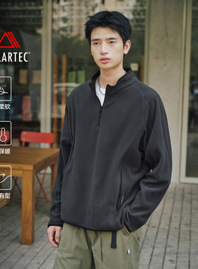 RESTICK【Polartec Micro】摇粒绒抓绒立领半拉链卫衣男轻量保暖