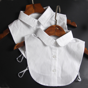 经典 假领男女通用节约领 圆领棉加厚保暖商务白色假领子衬衣领工装