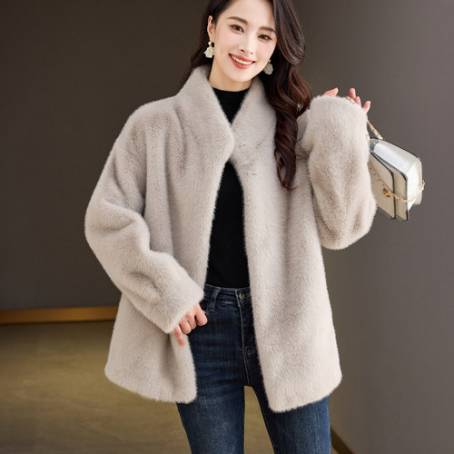 千元品质简约中长款皮毛一体皮草