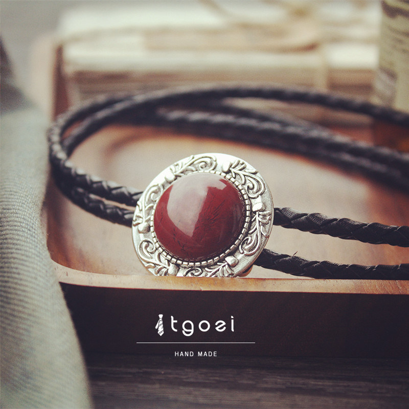 红豆生南国 复古红石波洛领带男韩版休闲线环 红色韩版BOLOTIE,服饰配件/皮带/帽子/围巾,领带,淘宝优惠券,粉丝福利购,淘宝优惠卷