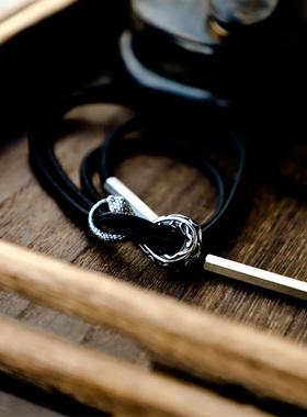 暗黑气质 古蛇形波洛领带 男 复古美式西部牛仔BOLO TIE 原创设计