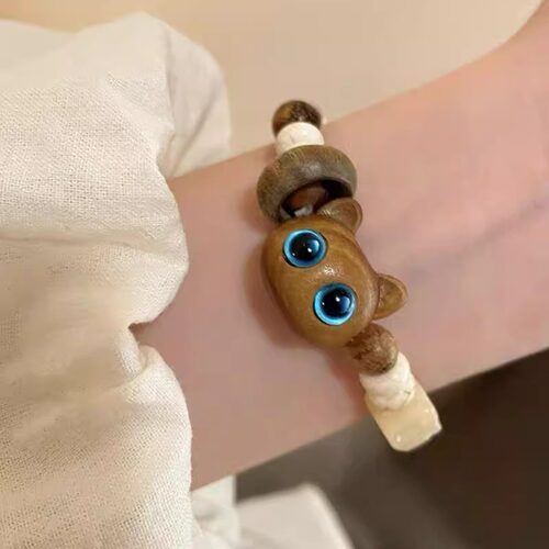 女软萌小怪兽猫咪手链复古
