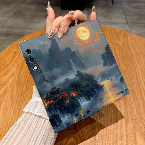 适用荣耀Vpurse手机壳Magicv2/Magicv3/Magicvs翻盖皮套Magicvs3彩绘Magicv5仿皮Magicvs2插画Magicv2至臻版
