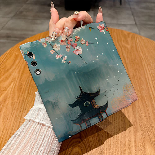 适用荣耀Vpurse手机壳Magicv2至臻版/Magicvs3/Magicvs至臻版翻盖皮套Magicvs插画Magicv5彩绘Magicv2仿皮潮