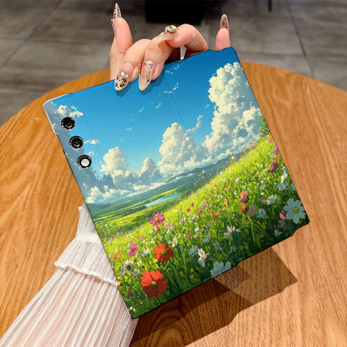 适用荣耀Vpurse手机壳Magicv2/Magicvs/Magicvs3翻盖皮套Magicv5时尚Magicv3彩绘Magicvs至臻版插画Magicvs2