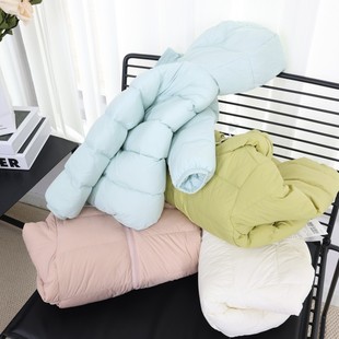 儿童加厚面包轻便羽绒服泡芙感连帽男女大中小童宝宝90绒云朵外套