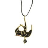 Эмаль, ожерелье, подвеска, инкрустация камня, серебро 925 пробы, с драгоценным камнем, европейский стиль