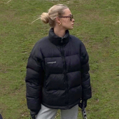 Vintage 加厚棉服上衣 复古黑色简约棉衣外套女潮ins冬季 Wen 美式