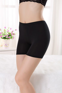 安全裤 女学生大码 黑色莫代尔防狼裤 5分平角薄款 加裆防走光女夏季