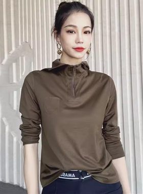 阿玛施新款修身运动拉链连帽卫衣