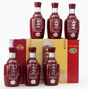 绍兴黄酒古越龙山中央库藏八年手工花雕糯米酒370mlx6瓶整箱礼盒