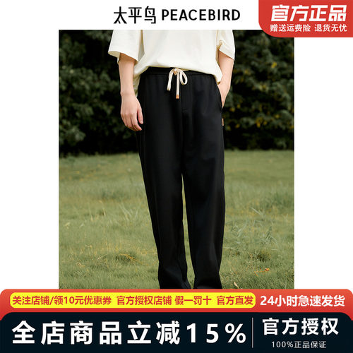 【商场同款】太平鸟男装 2024秋季新款宽松抽绳休闲裤 B2GME3277