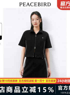 太平鸟女装撞色套装2024夏新款洋气半裙小众刺绣短袖A7BBE244401