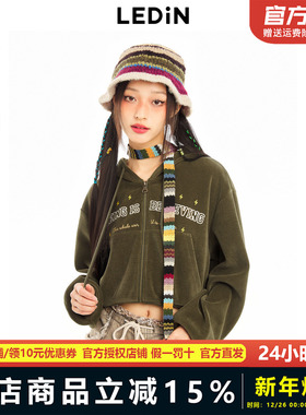 乐町复古学院风外套短款上衣连帽开衫卫衣C2BBD4129