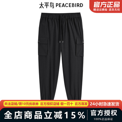 太平鸟男装工装休闲裤夏季新款潮流锥形裤B1GLE2172