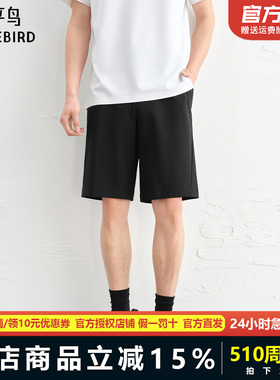 太平鸟男装夏凉感直筒休闲裤B1GCF2438