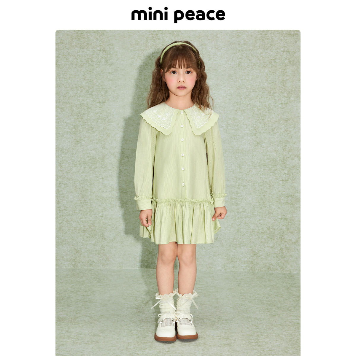 【专柜同款活力系列】minipeace太平鸟童装女童连衣裙春秋衬衫裙