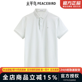 【王鹤棣同款】太平鸟男装 翻领短袖t恤24休闲polo衫B1COE2109