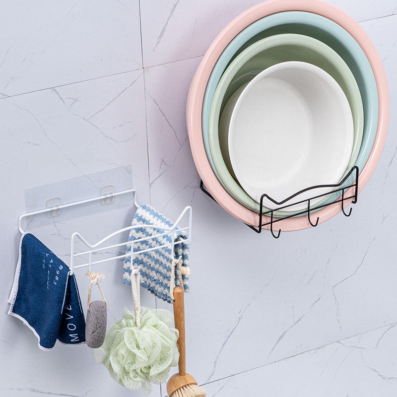 免打孔脸盆架卫生间置物架壁挂脸盆挂架浴室挂盆神器放浴盆收纳架