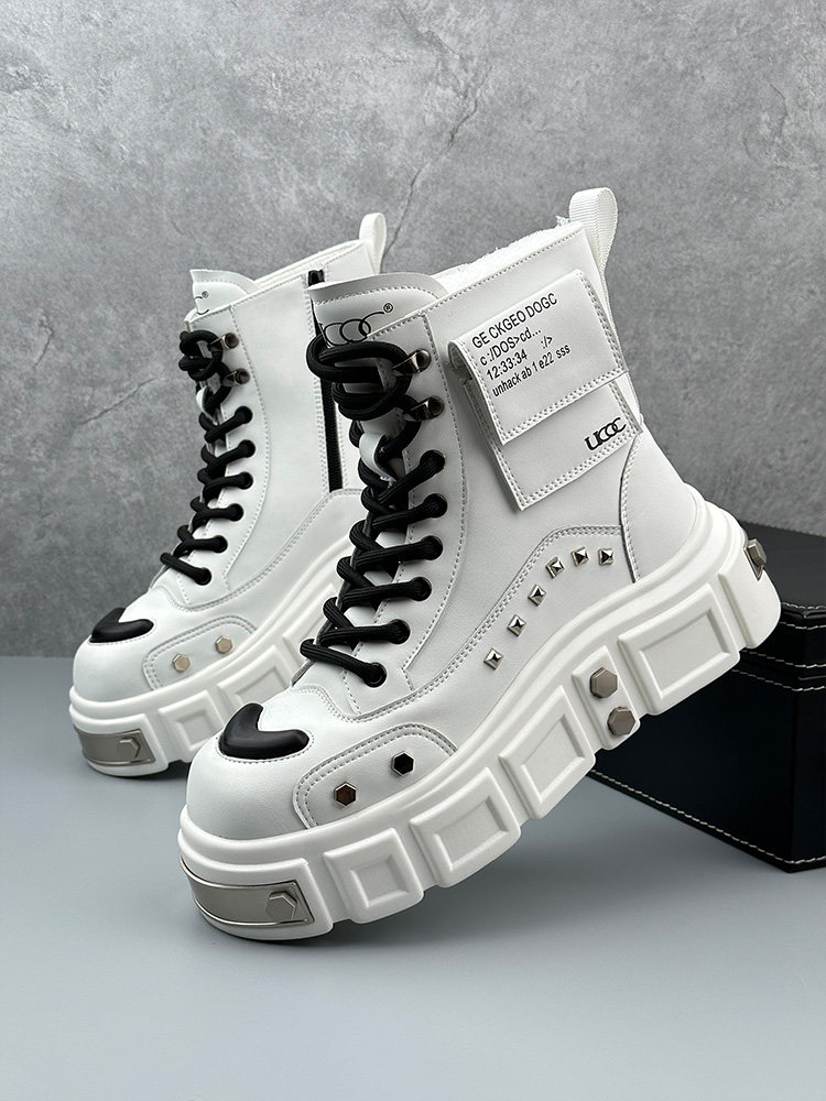 2025 Men's Platform Motorcycle Boots Rugged High-Top - Product image 5