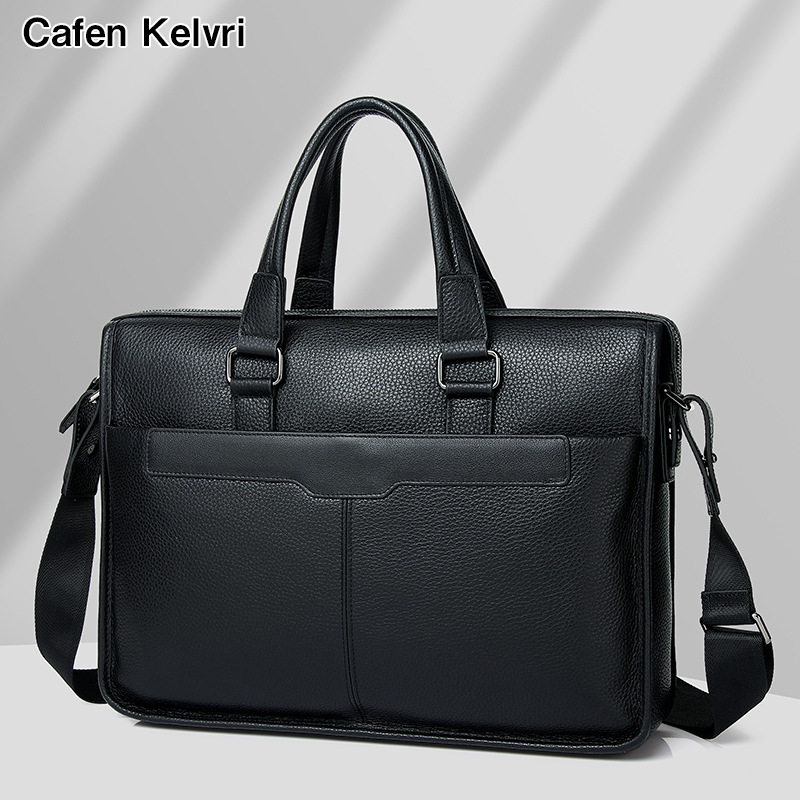 男款时尚公文手提包休闲真皮电脑包斜挎手提包男士高端商务出行包