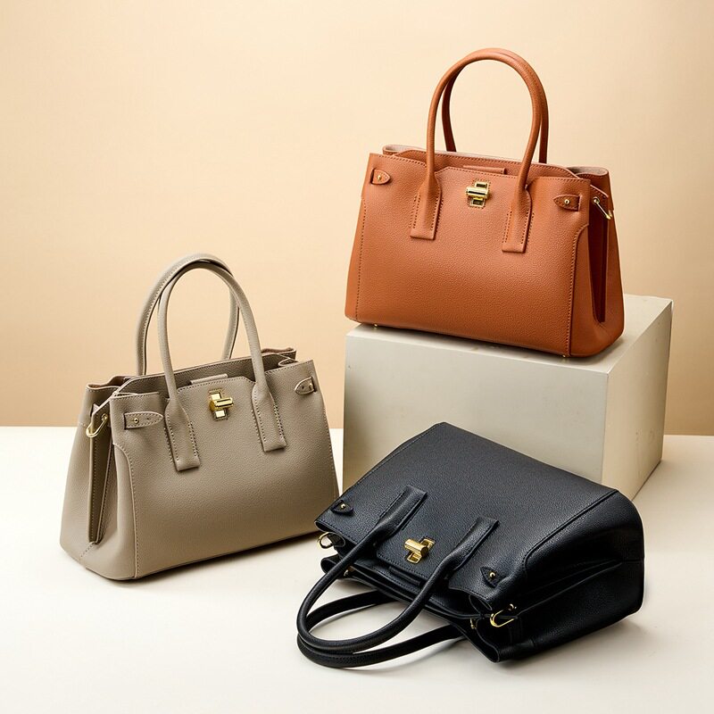 牛皮百搭高级感斜挎包包女真皮新款女士大容量女上班族通勤手提包