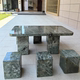 四大名玉九龙壁天然石桌石凳户外庭院别墅石桌花园家用花园装 饰