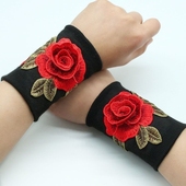 防晒 饰春夏棉薄款 护腕女时尚 遮疤民族风绣花手腕护套可运动手腕装