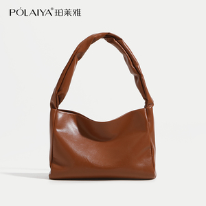 POLAIYA/珀莱雅小众高级感真皮腋下包包2023新款秋季单肩斜挎女包