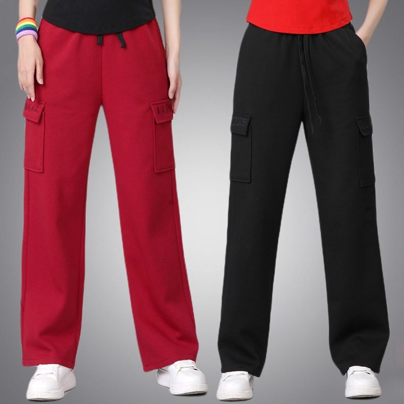 广场舞夏秋冬季运动工装裤休闲时尚简约阔腿裤宽松透气显瘦裤RZM,运动/瑜伽/健身/球迷用品,广场舞裤,淘宝优惠券,粉丝福利购,淘宝优惠卷