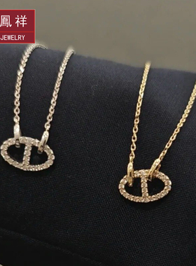 龍鳳祥正品猪鼻子项链