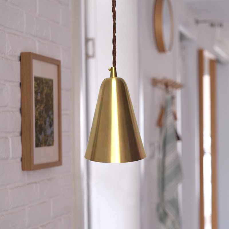 黄铜小吊灯床头厨房吧台餐厅过道日式复古北欧简约现代咖啡店文艺