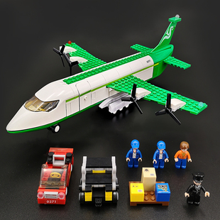积木男孩子货运飞机系列大型客机拼装小颗粒战斗直升机小学生玩具