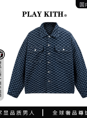 【国内现货】PLAY KITH欧美风复古水洗高街男士提花满印夹克秋季