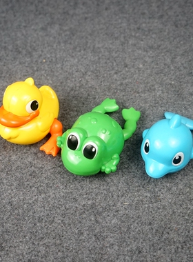 儿童发条玩具洗澡戏水小动物海豚青蛙小鸭子游泳玩具