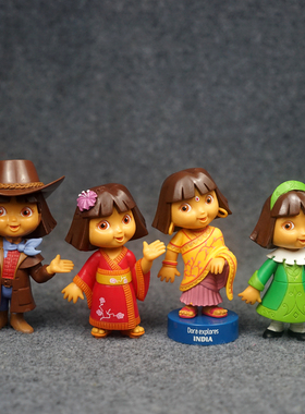 外单卡通人物Dora探路者朵拉历险记异国风情装扮女孩人偶模型摆件