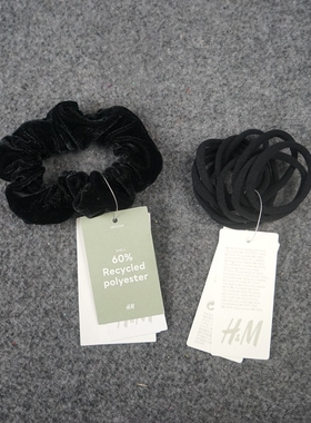 FA3黑色弹力毛巾圈细柔发圈短绒发圈扎马尾橡皮筋