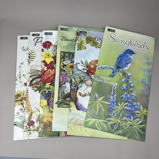 外单花卉鸟类台历2026年精美插画艺术品日历亚麻纸质