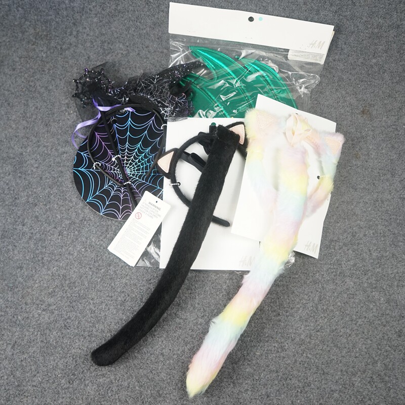 cb4/h家发饰饰品套装小猫发箍尾巴节日装扮恶龙蜘蛛